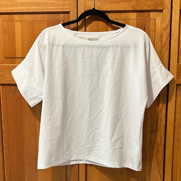 Albion Cropped White Boss Tee - Picture 1 of 4